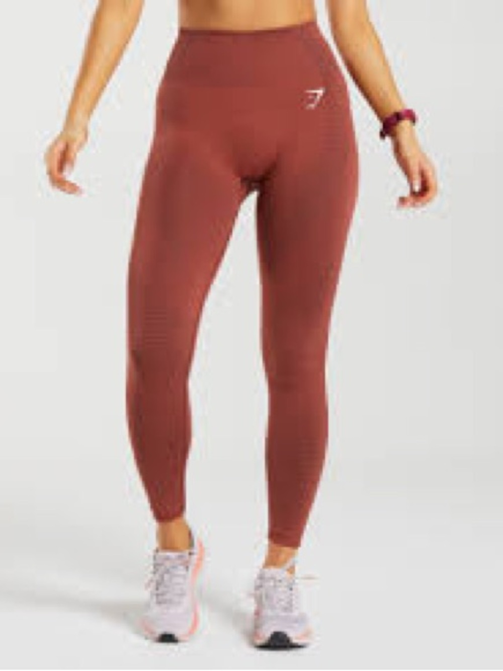 Gymshark women’s Seamless Rust Red Leggings. Item # 11485